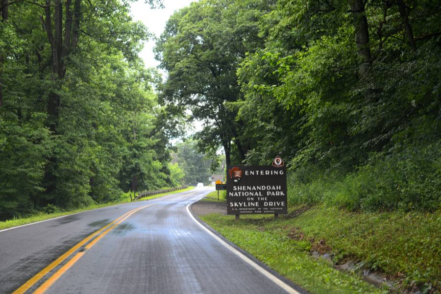 Shenandoah National Park Skyline Drive Road Sign