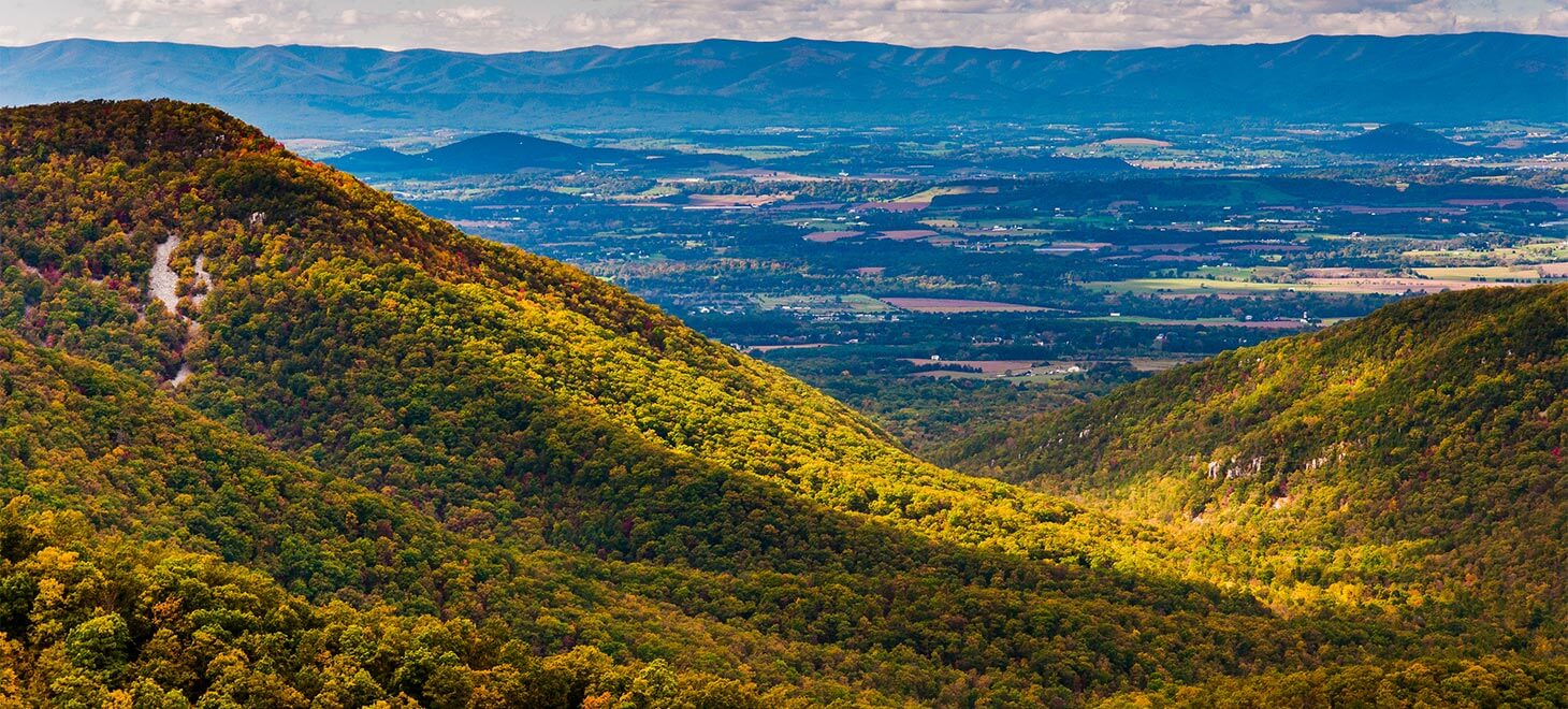 The green rolling hills of the valley