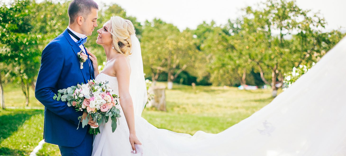 Happy bride and groom at their Virginia elopement