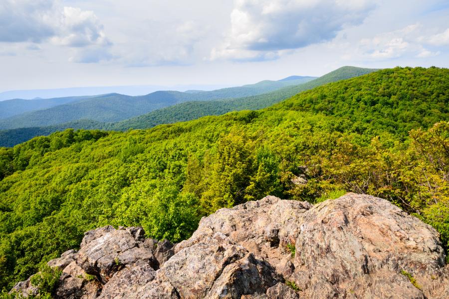 view of the blue ridge mountain range
