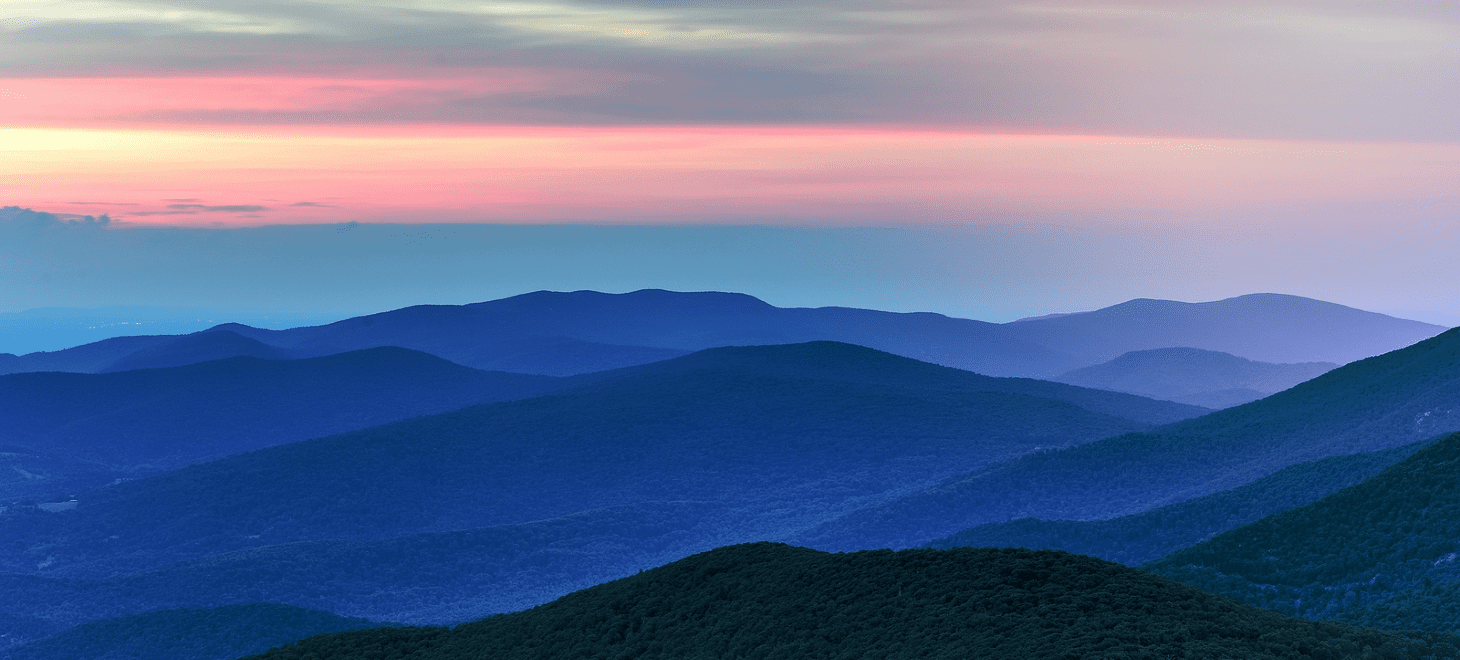 Shenandoah National Park at sunset
