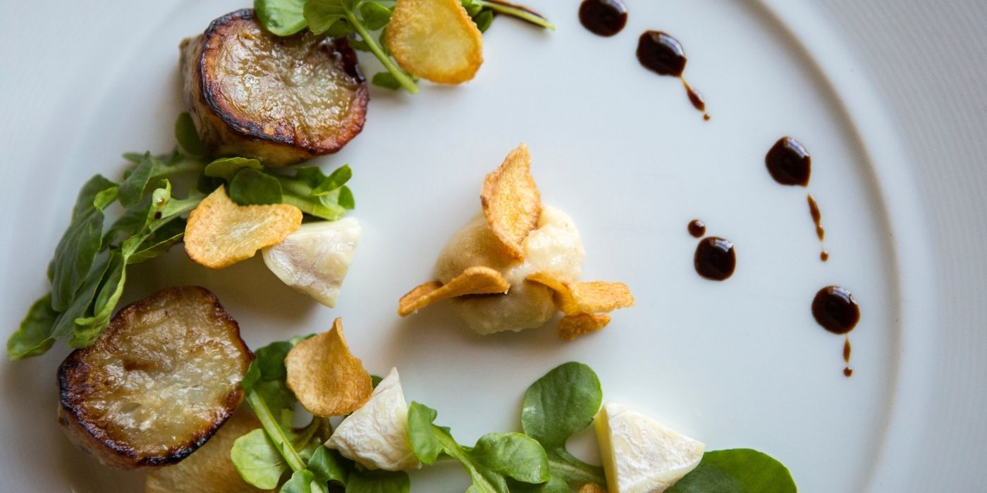 Fresh salad made with locally sourced produce from Glen Gordon Manor gardens