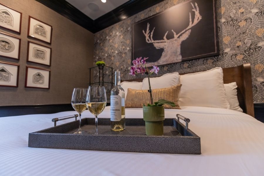 Historic Virginia wine country inn setting ideal for a romantic getaway for couples